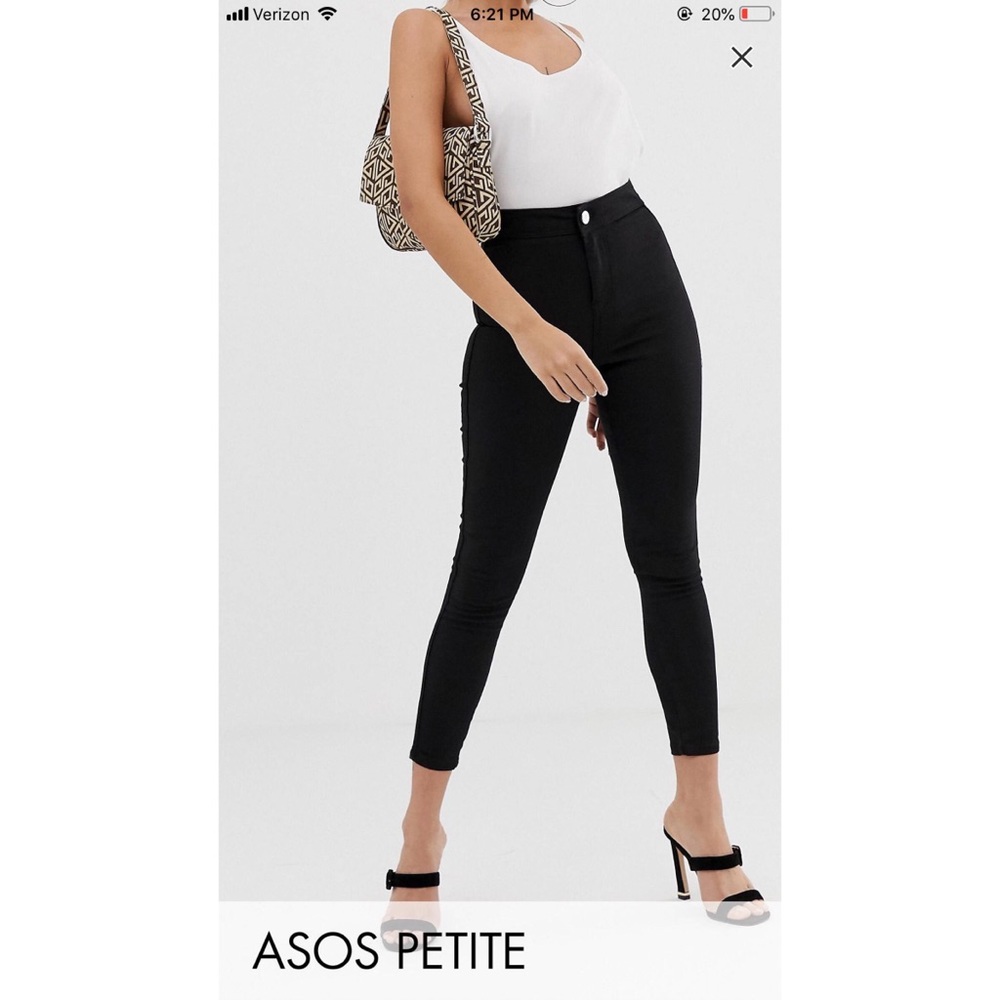 ASOS petite rivington high waist denim jeggings
